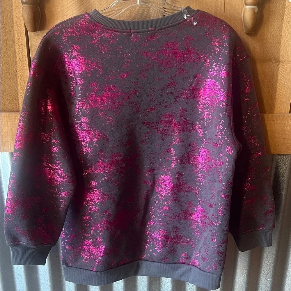 Xtraordinary Gray Sweatshirt with Pink Glitter Youth/girls size large - Picture 6 of 6